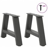  Noge za klub stolić A-oblika 2 kom antracit 40 x (30-31) cm čelik | shoptok.hr