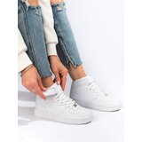 SHELOVET Women's White High Sneakers | shoptok.hr