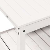  Miza za sajenje s policami bela 82,5x45x81 cm borovina | Shoptok.si