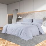  Set posteljine za poplun sivi 220 x 240 cm pamučni | shoptok.hr