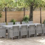  Vrtni set za objed 13 pcs Smeđa i svijetlosiva Cijene