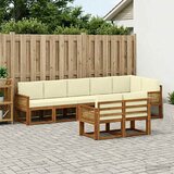  Set vanjskih sofa 8 kom. Prirodna i krem Poliester | shoptok.hr