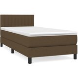  Krevet s oprugama i madracem tamnosmeđi 100 x 200 cm od tkanine | shoptok.hr