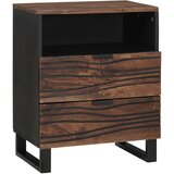 vidaXL Nočna omarica 50x33x60 cm iz trdega lesa, manga in inženirskega lesa | Shoptok.si