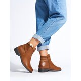 Shelvt Women&#039;s brown low-heeled ankle boots cijene