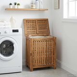  Košarica za rublje Prirodna 50 x 35 x 60 cm Čvrsto teak drvo | shoptok.hr