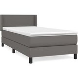  S oprugama i madracem sivi 90 x 200 cm od umjetne kože | shoptok.hr