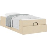  Konstrukcija postelje z vzmetnico krema 80 x 200 cm blago, (5000069804) | Shoptok.si