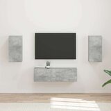  Set omare za televizijo na steni 4 pcs Betonsko siva, (5000132383) | Shoptok.si
