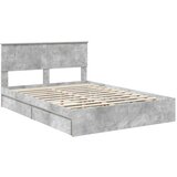  Postelja s shranjevanjem z vzglavjem Betonsko siva 150 x 200 cm, (5000105791) | Shoptok.si