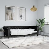  Dnevni krevet crni 90 x 200 cm od umjetne kože | Eponuda.ba