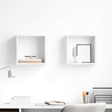  Kockaste zidne police 2 kom bijele 30 x 15 x 30 cm | shoptok.hr