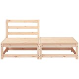  Vrtna sofa bez naslona za ruke s tabureom od masivne borovine | shoptok.hr