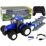 Traktor na daljinsko upravljanje 1:24 Plug 2 - plavi | shoptok.hr