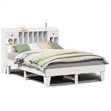 vidaXL Posteljni okvir brez vzmetnice bel 160x200 cm trdna borovina | Shoptok.si