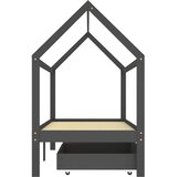  Okvir za dječji krevet s ladicama tamnosivi 90x200 cm borovina | shoptok.hr