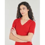 Pieces PCJULINE SS V-NECK KNIT Crvena | shoptok.hr