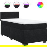 Maison Chic Box spring postelja - Vzmetna postelja z vzmetnico črna 80x200 cm žamet SL23175, (21880655) | Shoptok.si