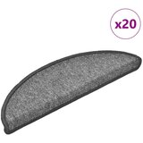  Prostirke za stepenice 20 kom 56x17x3 cm tamno sive poluokrugle | shoptok.hr