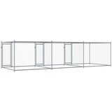  Kavez za pse s vratima sivi 6 x 2 x 1 5 m od pocinčanog čelika | shoptok.hr