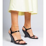 Gemre Black wedge sandals for women Jessy | ePonuda.com