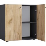 P & B ARHIVSKA OMARA antracit, medeni hrast | Shoptok.si