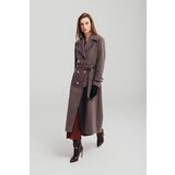 Legendww dugi zenski kaput sa pojasom i duplim kopcanjem | ePonuda.com