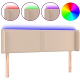 Maison Chic LED Posteljno vzglavje - Vzglavna omarica - Nočna omarica kapučino 147x16x78/88 cm umetno usnje, (21708819) Cene