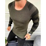 DStreet Sweter męski wkładany przez głowę khaki