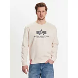 Alpha Industries Pulover Basic Sweater Écru Regular Fit