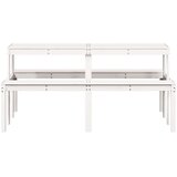  Stol za piknik bijeli 160 x 134 x 75 cm od masivne borovine | Eponuda.com