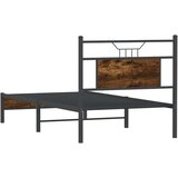 vidaXL Posteljni okvir brez vzmetnice hrast 75x190 cm inženirski les | Shoptok.si