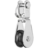 Mini škripec (10 mm, S pločevinastimi vretenci, Navadni ležaj, 20 x 10 mm, Delovna obremenitev: 112 kg)