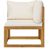  3057657 5 Piece Garden Lounge Set with Cushion Cream Solid Acacia Wood (311857+311859+311863) | shoptok.hr