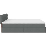vidaXL Otomanski posteljni okvir z vzmetnicami siv 160x200 cm blago | Shoptok.si