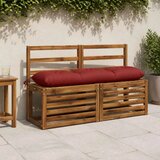  Jastučići za klupe VIANEN 2 kom. 100% poliester Crvena - Crvena 120 x 30 x 12 cm | shoptok.hr