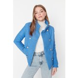 Trendyol Coat - Blue - Double-breasted | Shoptok.si