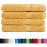 vidaXL Premium brisače za savno 4 kosi zlata 80x200 cm 600 gsm bombaž | Shoptok.si