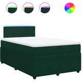 Box spring krevet s madracem tamnozeleni 120x200 cm baršunasti | shoptok.hr