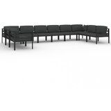  10-dijelna vrtna garnitura s jastucima aluminijska antracit | shoptok.hr