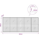  Gabion s 5 mm žicom i mrežom 5x5 cm 250x20x100 cm | shoptok.hr
