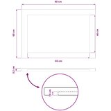  Pravokutni stolni vrh 80 x 60 x 3,2 cm Pravokutni Slike