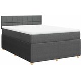  Krevet s oprugama i madracem tamnosivi 140x190 cm od tkanine | shoptok.hr