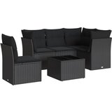  The Living Store Vrtna sedežna garnitura 6-delna z blazinami črna poli ratan - Vrtna Sedežna Garniture, (21453118) | Shoptok.si