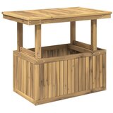 vidaXL Stolić za kavu u vrtu od čvrstog akacije s podesivom visinom - 90 x 55 x 75/44 5 cm Bijela | shoptok.hr