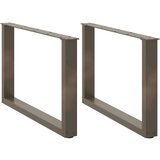  Noge za klub stolić U-oblik 2 kom Prirodni čelik 60 x (42-43) cm Čelik - Prirodna 60 x (42-43) cm 2 1 | shoptok.hr