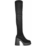 Altercore Elegantni škornji Daphne Faux Suede ženski, črna barva