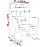  Stolica za ljuljanje plava baršunasta | shoptok.hr