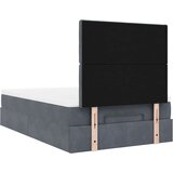 vidaXL Otomanski posteljni okvir z vzmetnicami siv 120x190cm žamet | Shoptok.si