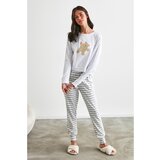 Trendyol Gray Bear Printed Knitted Pajamas Set Cijene